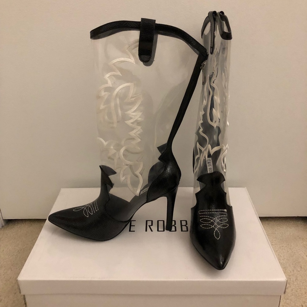 Clear Cowboy Boot Heels Size 7